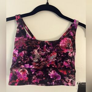 Lululemon long line energy bra flouro floral size 4
